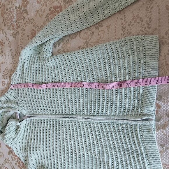 Mint Green Knit Hoodie - Picture 4 of 7